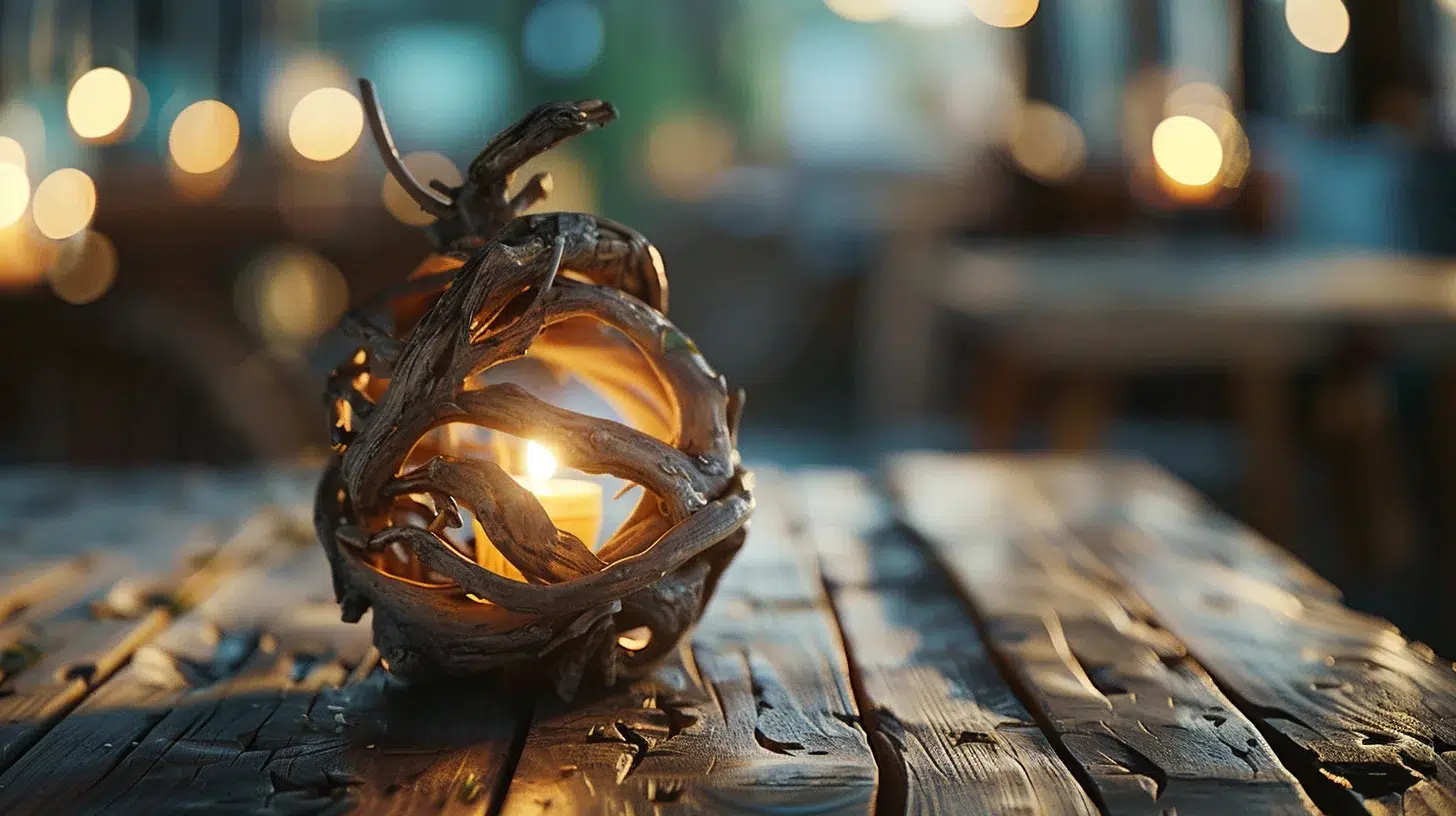 lampes bois flotté