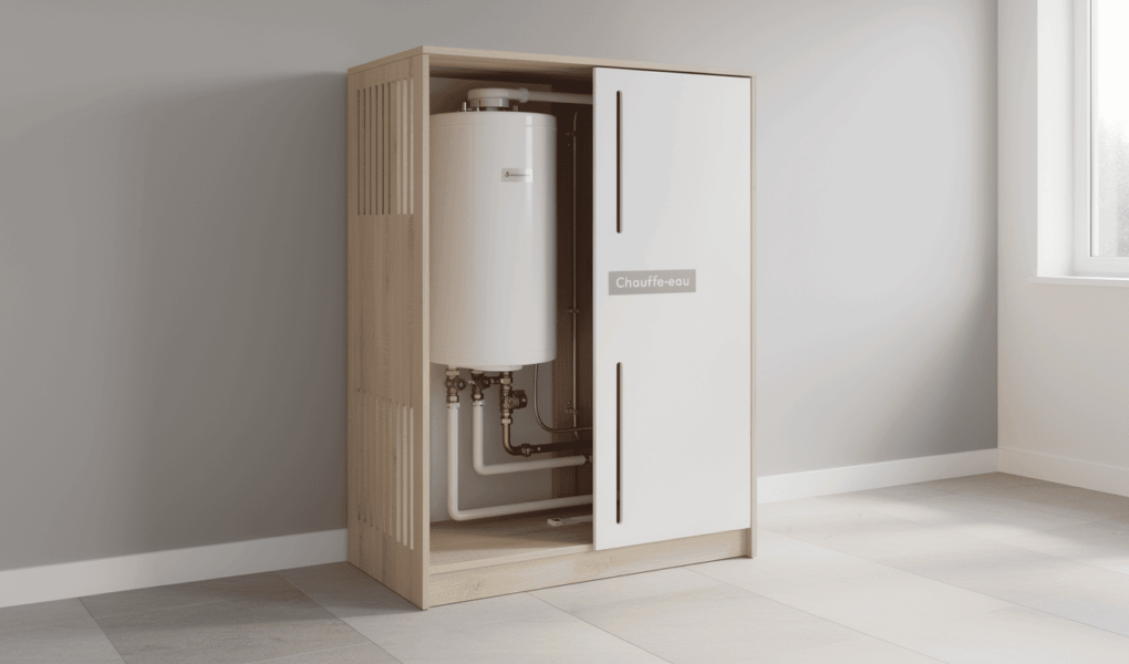 meuble cache chauffe-eau