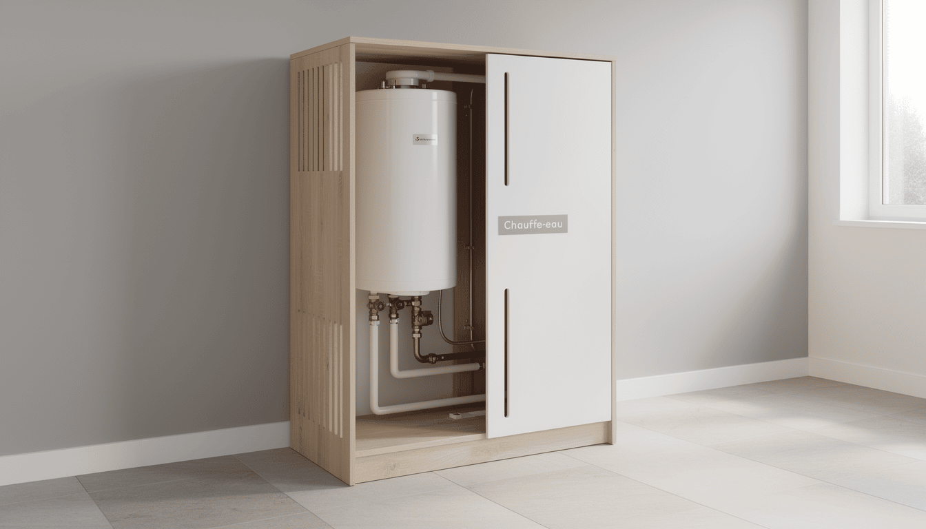 meuble cache chauffe-eau