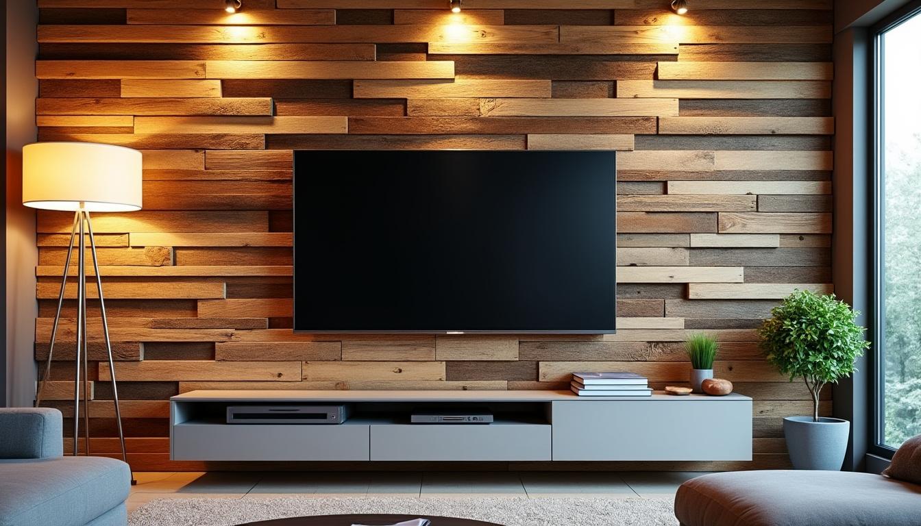 découvrez comment habiller votre mur avec une palette comme support tv, une idée déco astucieuse qui allie originalité et praticité. transformez votre espace de vie en y ajoutant une touche rustique tout en optimisant le rangement et le style.