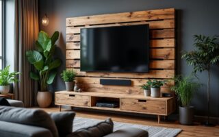 découvrez comment habiller votre mur avec une palette pour créer un support tv original et design. cette idée déco astucieuse allie style et praticité, tout en apportant une touche chaleureuse à votre intérieur. laissez-vous inspirer par nos conseils et astuces pour transformer votre salon en un espace moderne et accueillant.