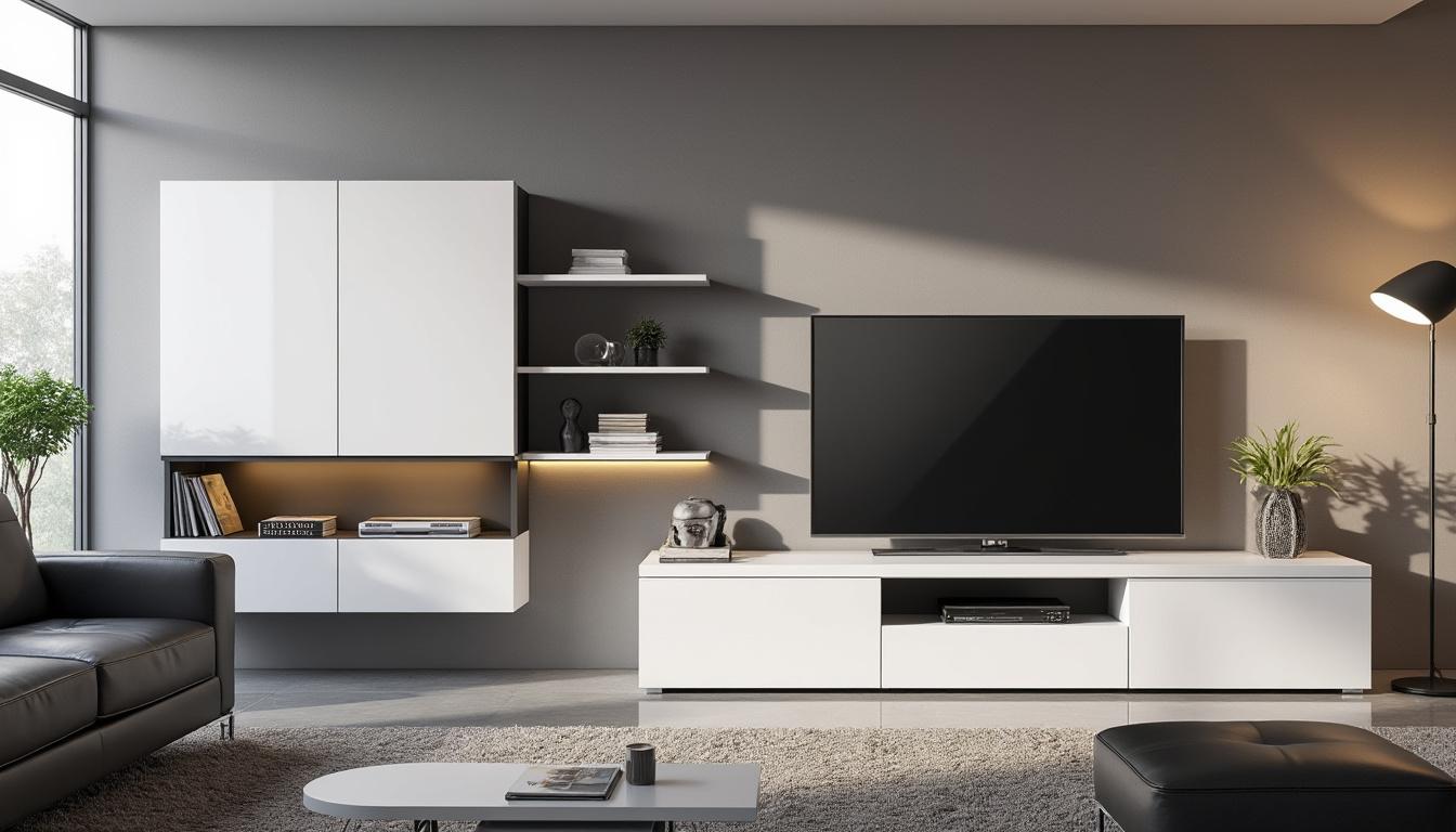 découvrez le meuble tv kikua de 130 cm en blanc brillant, une pièce élégante qui allie design moderne et fonctionnalité pratique. parfait pour sublimer votre intérieur tout en offrant un espace de rangement efficace pour vos appareils électroniques.