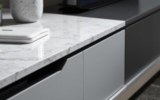 découvrez le meuble tv kikua de 130 cm en blanc brillant, une pièce qui allie avec brio esthétique moderne et fonctionnalité pratique. optimisez votre espace avec ce meuble élégant, parfait pour sublimer votre salon tout en offrant un rangement optimal pour vos appareils audiovisuels.
