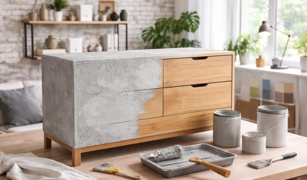découvrez comment appliquer une peinture effet béton sur vos meubles pour leur donner un style loft moderne et tendance. suivez nos étapes simples pour un résultat professionnel et élégant.