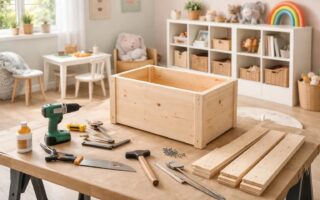 découvrez notre tutoriel diy pour fabriquer un coffre à jouets pratique et esthétique, idéal pour garder la chambre des enfants bien rangée.