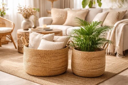 découvrez comment intégrer un panier en jonc de mer pour apporter une touche bohème et naturelle à votre décoration intérieure.