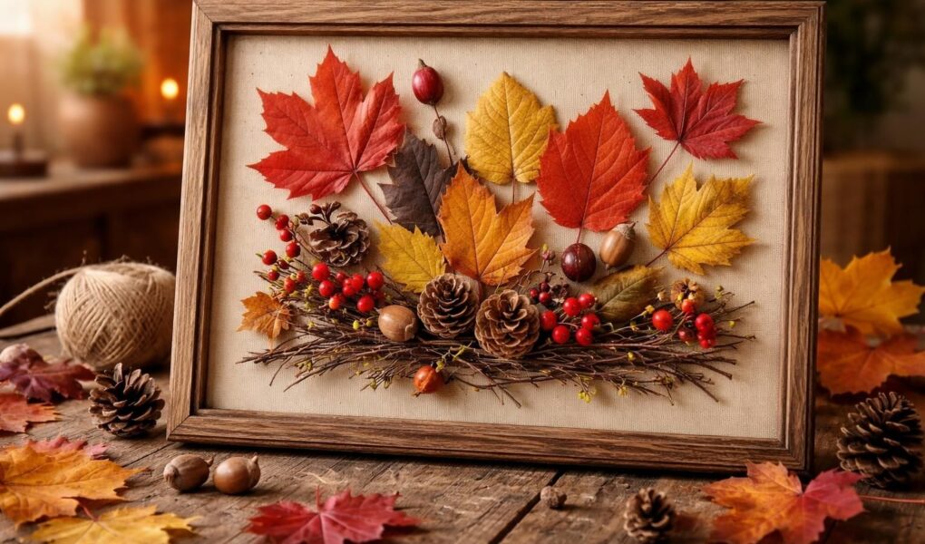 créez un tableau d'automne unique et coloré avec des éléments naturels. suivez notre guide diy pour une décoration chaleureuse et originale à réaliser soi-même.