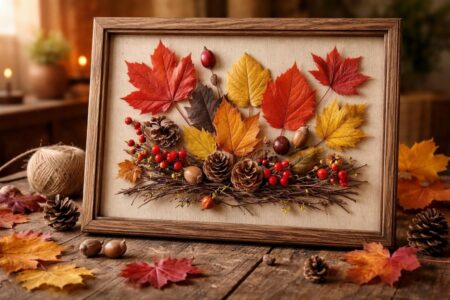 créez un tableau d'automne unique et coloré avec des éléments naturels. suivez notre guide diy pour une décoration chaleureuse et originale à réaliser soi-même.