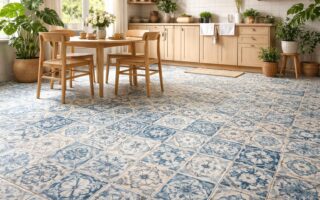 découvrez le vinyle carreaux de ciment bleu, l'alliance parfaite du style rétro et de la pose facile. apportez une touche vintage à votre intérieur sans les tracas d'une installation complexe.