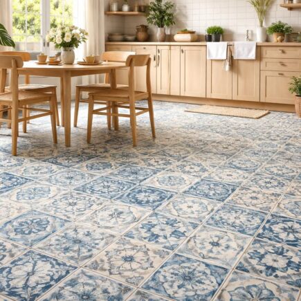 découvrez le vinyle carreaux de ciment bleu, l'alliance parfaite du style rétro et de la pose facile. apportez une touche vintage à votre intérieur sans les tracas d'une installation complexe.