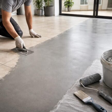 découvrez comment rénover votre sol en carrelage avec du béton ciré grâce à notre guide étape par étape pour un intérieur moderne et élégant.