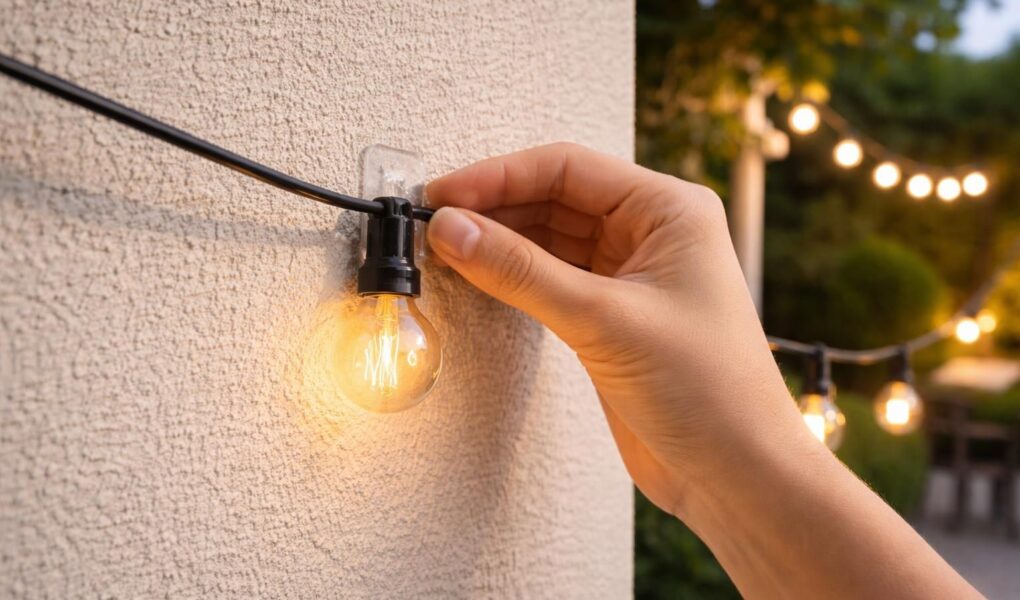 découvrez des astuces simples et efficaces pour fixer une guirlande sur un mur extérieur sans abîmer le crépi, en protégeant vos murs tout en décorant votre espace.