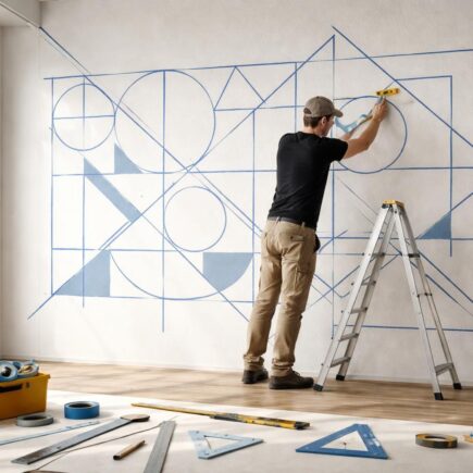 découvrez comment créer des motifs géométriques parfaits avec la peinture graphique murale grâce à nos conseils pratiques et techniques faciles à suivre.