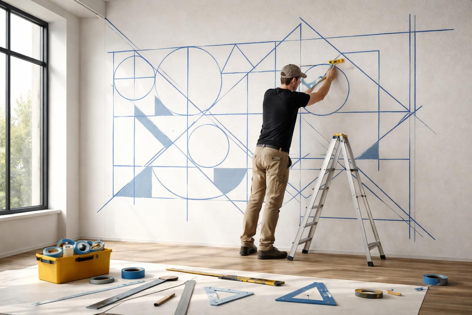 découvrez comment créer des motifs géométriques parfaits avec la peinture graphique murale grâce à nos conseils pratiques et techniques faciles à suivre.