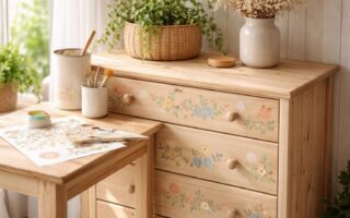 découvrez comment personnaliser facilement vos commodes en bois avec nos pochoirs pour meubles, une astuce simple et créative pour un rendu unique.