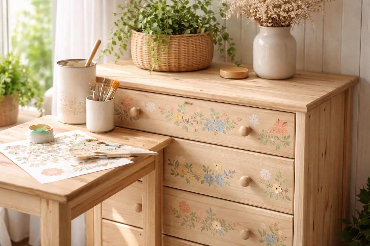 découvrez comment personnaliser facilement vos commodes en bois avec nos pochoirs pour meubles, une astuce simple et créative pour un rendu unique.
