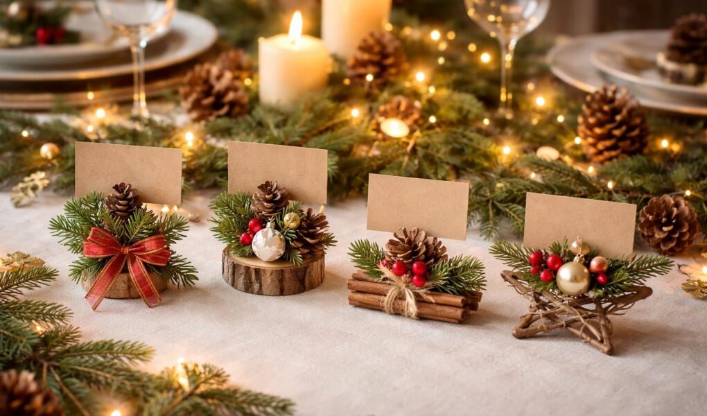 découvrez nos idées créatives de porte-noms de noël diy pour une table féerique et pleine de charme. inspirez-vous pour un décor festif unique et personnalisé.