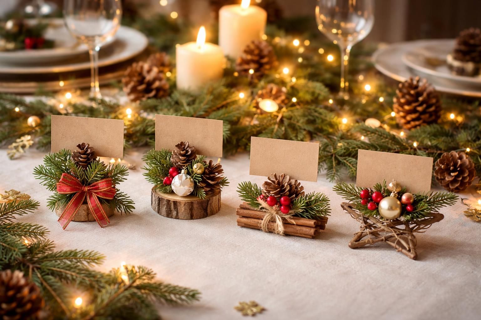 découvrez nos idées créatives de porte-noms de noël diy pour une table féerique et pleine de charme. inspirez-vous pour un décor festif unique et personnalisé.