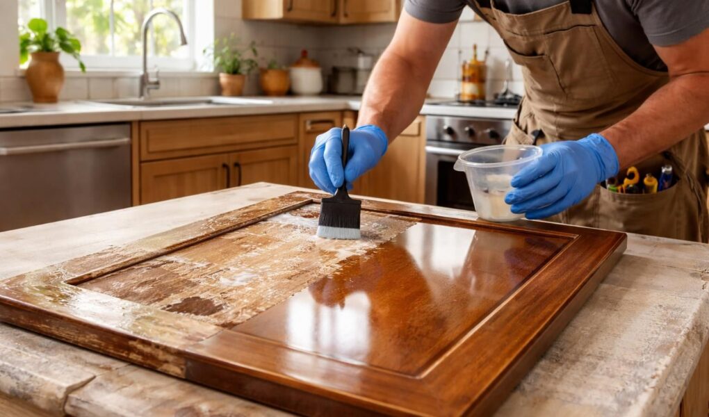 redonnez vie à vos meubles de cuisine avec notre résine de rénovation. renovation facile et économique pour des façades comme neuves, sans changer tout votre mobilier.