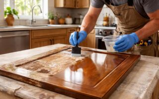 redonnez vie à vos meubles de cuisine avec notre résine de rénovation. renovation facile et économique pour des façades comme neuves, sans changer tout votre mobilier.