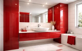 découvrez nos idées pour aménager une salle de bain rouge et blanche, alliant contraste dynamique et élégance chic pour un espace moderne et sophistiqué.