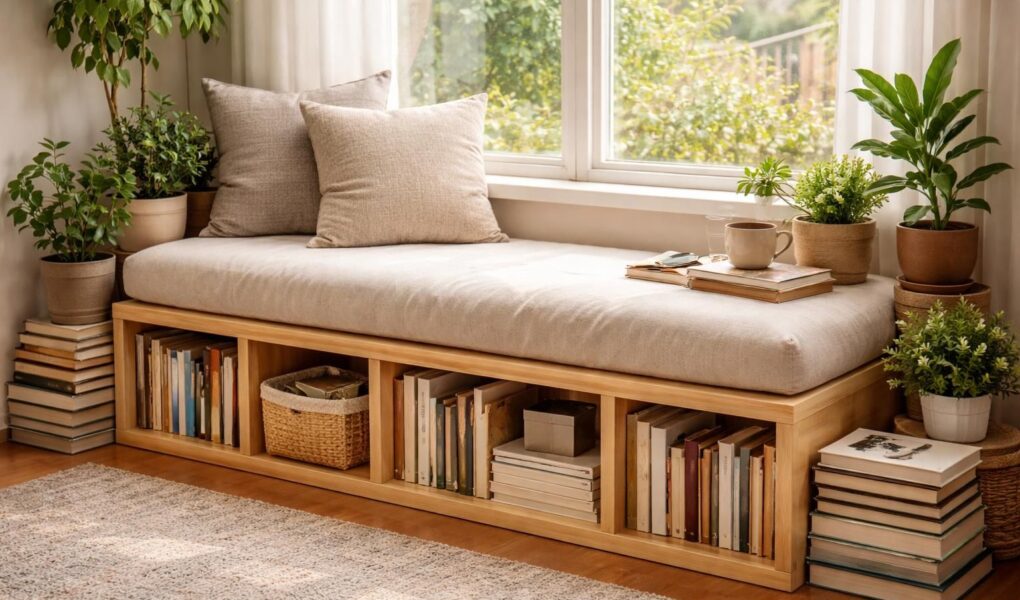 découvrez comment transformer facilement une simple étagère en une banquette de lecture confortable grâce à l'upcycling, une méthode écologique et créative pour redonner vie à vos meubles.