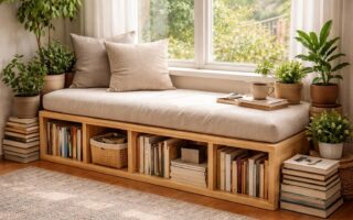 découvrez comment transformer facilement une simple étagère en une banquette de lecture confortable grâce à l'upcycling, une méthode écologique et créative pour redonner vie à vos meubles.