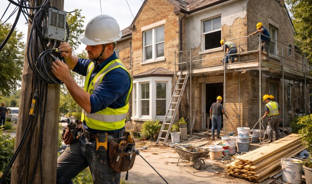 découvrez nos services de rénovation de maison alliant modernité et confort, avec une installation professionnelle de ligne téléphonique pour une connexion optimale.