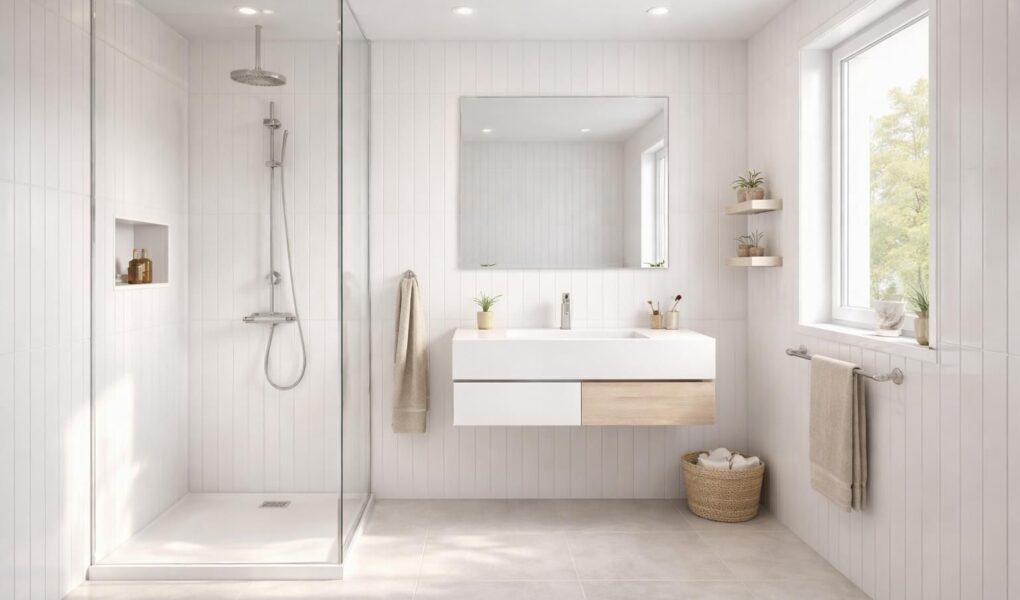 découvrez comment aménager une salle de bain avec du lambris pvc pour un espace moderne, résistant à l'humidité et facile à entretenir.