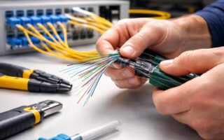 découvrez comment interpréter le code couleur de la fibre optique pour réussir le raccordement internet de votre installation.