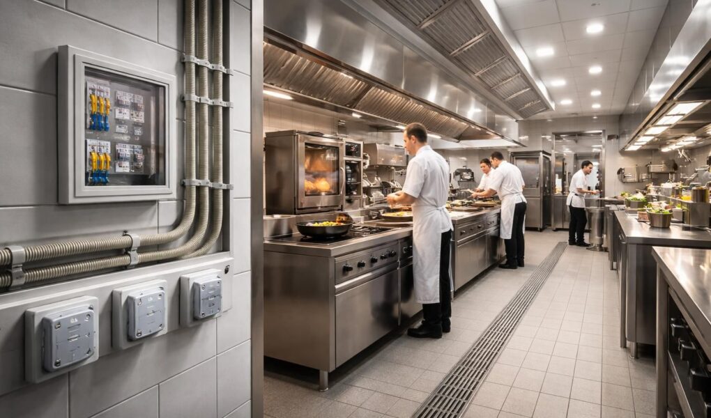 découvrez les normes électriques strictes à respecter dans une cuisine de restaurant pour assurer sécurité et conformité.