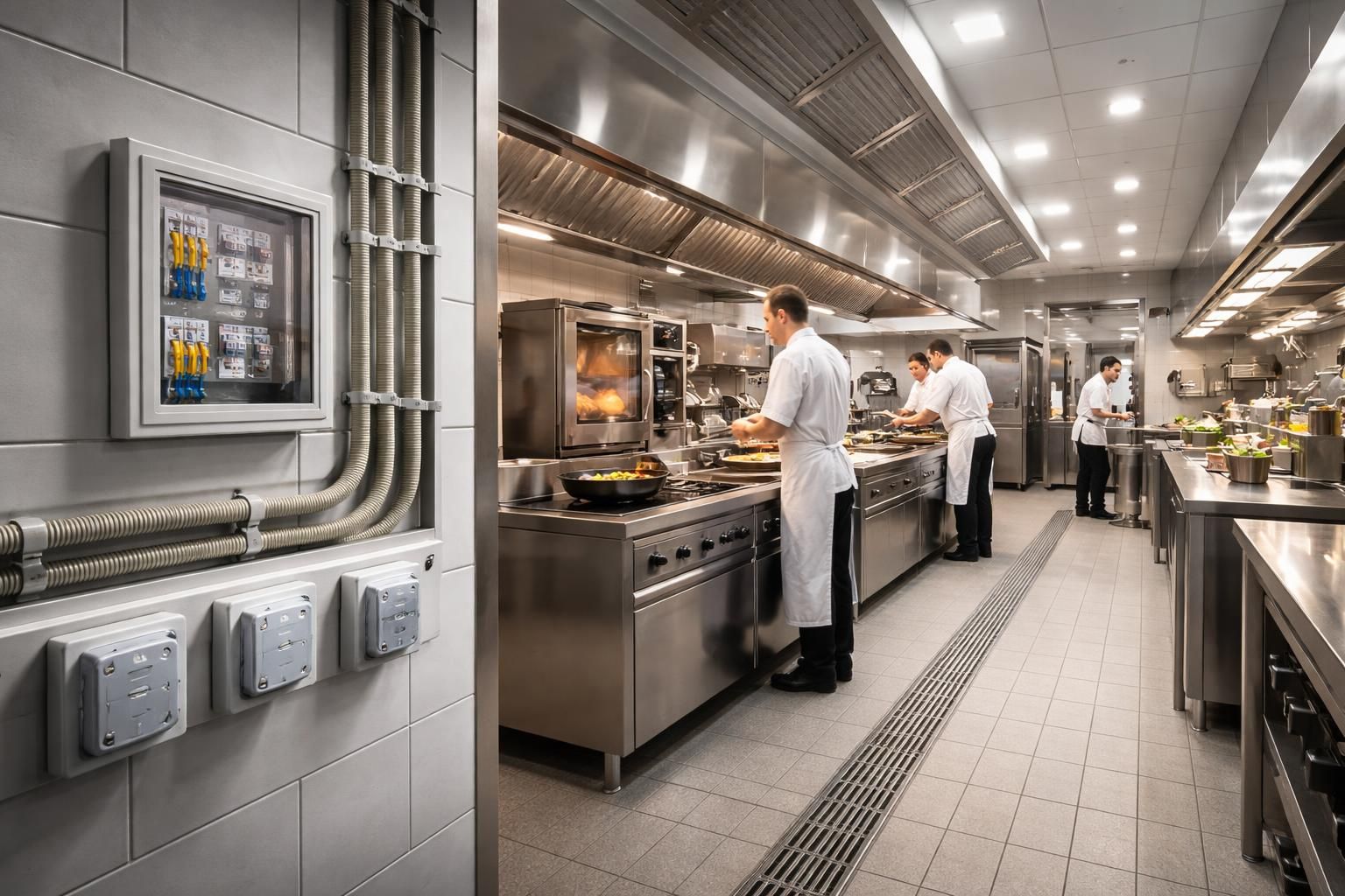 découvrez les normes électriques strictes à respecter dans une cuisine de restaurant pour assurer sécurité et conformité.