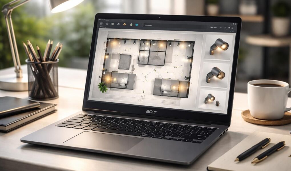 découvrez comment préparer un plan d'éclairage avec des spots sur votre pc portable acer pour un éclairage optimal et personnalisé.