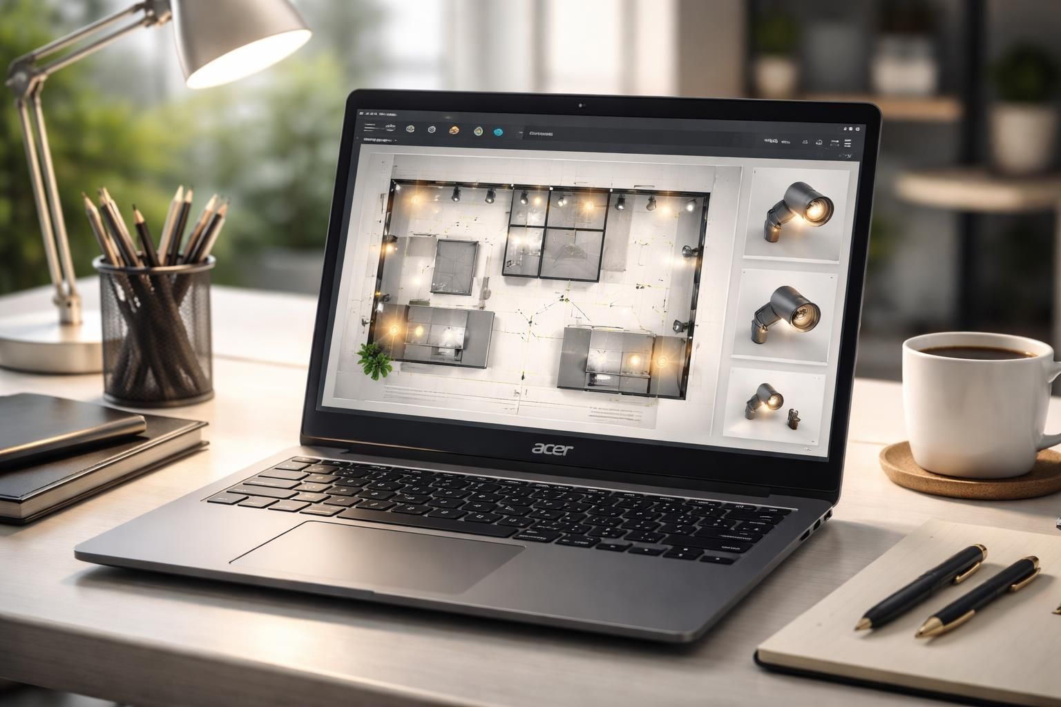 découvrez comment préparer un plan d'éclairage avec des spots sur votre pc portable acer pour un éclairage optimal et personnalisé.