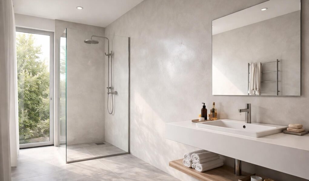 découvrez les enduits spécialement conçus pour les salles de bain, offrant une résistance optimale à l'humidité et protégeant efficacement vos murs contre les moisissures.