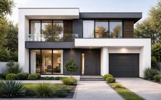 découvrez comment associer élégance et modernité avec une façade de maison aux tons blanc et gris anthracite, pour un rendu chic et contemporain.