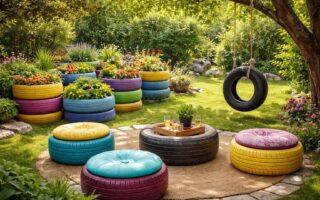 découvrez des idées créatives et écologiques pour recycler vos vieux pneus en objets déco pour embellir votre jardin facilement et à petit prix.