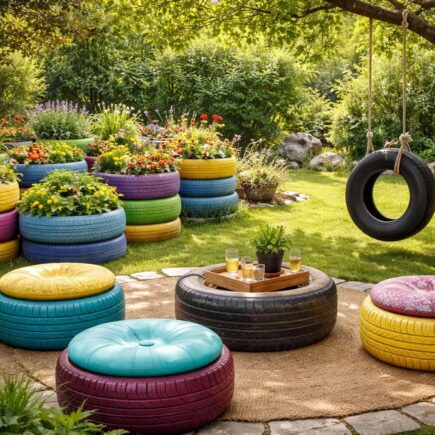 découvrez des idées créatives et écologiques pour recycler vos vieux pneus en objets déco pour embellir votre jardin facilement et à petit prix.