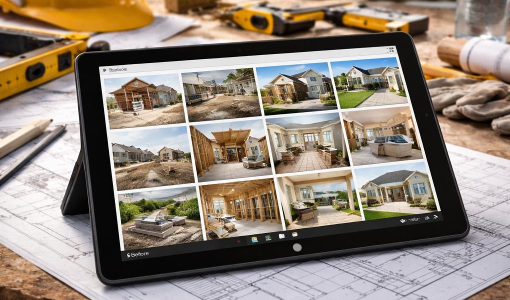 organisez et triez facilement vos photos avant/après directement sur votre tablette windows 10 pour un suivi efficace de vos dossiers chantier.